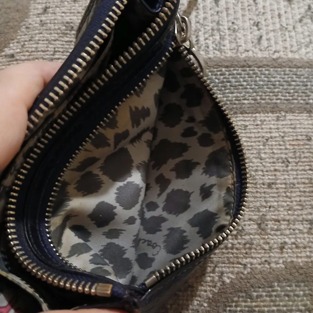 Coach Bundle- Vintage Rare Blue Poppy Clutch, Bag Tag & Envelope - Picture 9 of 13